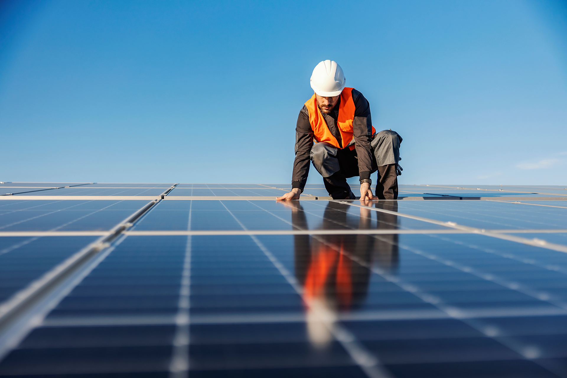 Solar panel installation on residential rooftop by GC PRO LA